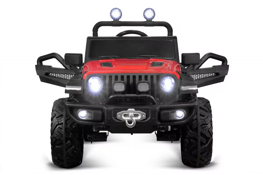 Kidcars Elektro Auto Emulation Big Jeep 2-Sitzer 4x 30W 12V 10Ah 2.4G RC Bluetooth